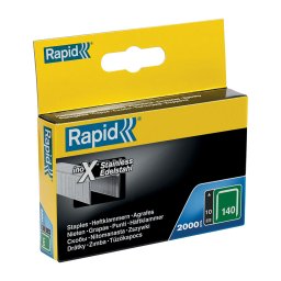 Capse Rapid 140 10 mm din sarma plata, otel inoxidabil AISI 304 A2, pentru folie anticondens, izolatii si exterior, 2000 bucati 11910733