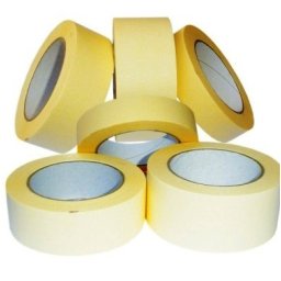 Banda adeziva din hartie pentru mascare 50 mm A 50 m, rezistenta pana la 60 C E i UV, rupere manuala, A ndepartare fara urme