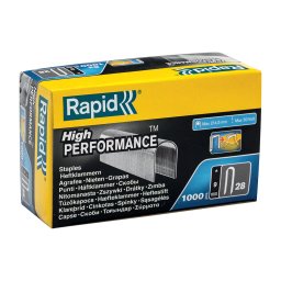 Capse Rapid 28 9 mm galvanizate pentru cabluri joasa tensiune pana la 50 V, semicirculare divergente DP, Rapid 28 si PRO 28E, 1000 bucati 11890131