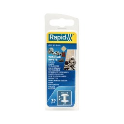 Nit tubular Rapid din otel cromat 8 3 9 mm pentru piele, curele si textile, 25 bucati 5000415