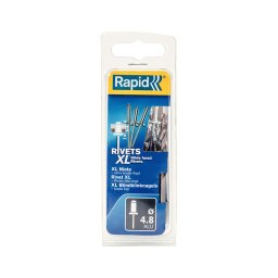 Nit Rapid XL cu cap larg din aluminiu 4,8 16 mm pentru materiale moi si fragile, grosime 9-12 mm, burghiu HSS inclus, 40 bucati 5000665