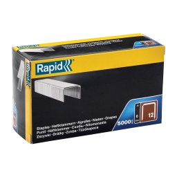 Capse Rapid 12 6 mm, sarma plata galvanizata, pentru tapiterie si mobilier, 5000 bucati 40100517