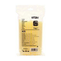 Batoane silicon Rapid ASS galben pentru lemn, carton, piele, pluta si textile, O12 190 mm, baza EVA, 1 kg 40302787