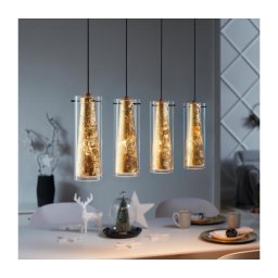 Eglo 97653 - Lustră pe cablu PINTO GOLD 4xE27/60W/230V