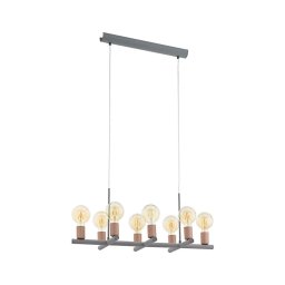 Eglo 97449 - Lustră pe cablu ADRI 2 8xE27/60W/230V