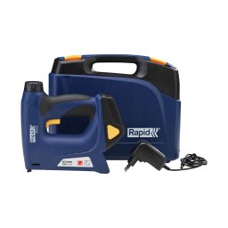 Kit capsator electric Rapid BTX530 cu acumulator Li-Ion pentru tapiterie, textile si decoratiuni, capse 53 6-14 mm si cuie 8 15 mm 5000128