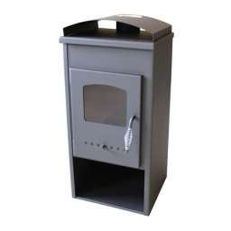 Soba de incalzit Thalia Eko Gri, putere 5.5 kW, evacuare pe plita