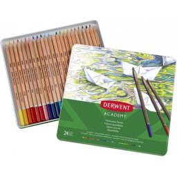 Set 24 creioane acurela tonurile pielli, Derwent Academy