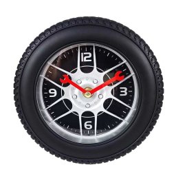 Ceas de Perete Anvelopă MAG WHEEL MINI Negru / Auriu / Argintiu WZ2368