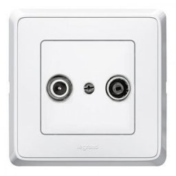 Priza rd-tv de capat alba Legrand Cariva 773833