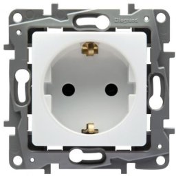 Priza simpla alba cu protectie pentru copii Legrand Niloe 764529