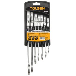 Set 7 Chei Combinate Flexibile Cr-V 8-19 mm, Tolsen,