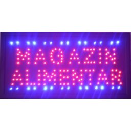 Reclama LED - MAGAZIN ALIMENTAR - de interior, 48 x 25 cm