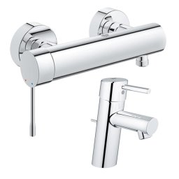 Pachet: Baterie de dus Grohe Essence New-33636001+ Baterie lavoar Concetto New Grohe-32204001