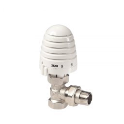 Set termostatic Herz, alcatuit din robinet cu ventil termostatic Herz TS-90, model coltar, DN15(1/2") si cap termostatic Porsche Design, cod 19230061772491