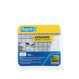Baton silicon profesional Rapid pentru ceramica poroasa, alb, O12 mm x 94 mm, baza EVA, 14 bucati, 5000696