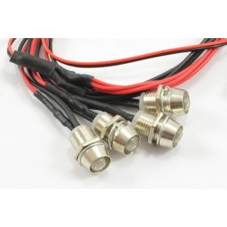 Lumini LED Masini cu telecomanda, albe, 4 buc