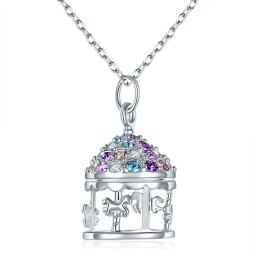 Colier Argint 925 Multi-Color Carousel, by Borealy