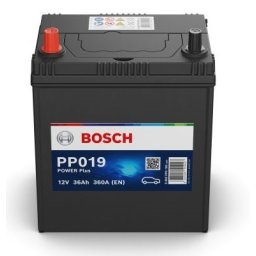 Baterie auto 36Ah Bosch Power Plus 187x127x220 360A 12V, polaritate inversa