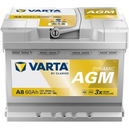 Baterie auto 60Ah Varta Silver Dynamic AGM Start-Stop 242x175x190 680A 12V