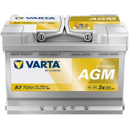 Baterie auto 70Ah Varta Silver Dynamic AGM Start-Stop 278x175x190 760A 12V
