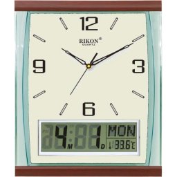 Ceas de perete analog și digital RIKON 13951LCD