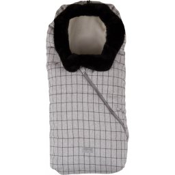 Sac de iarna Ovetto Pop 80 cm - Checkered Milk Biscuit / Beige