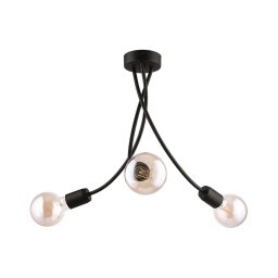 Jupiter 1639 - Lustră pe tijă LUCE 3xE27/60W/230V negru
