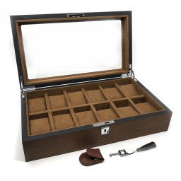 Cutie 12 ceasuri Luxury Wood Brown