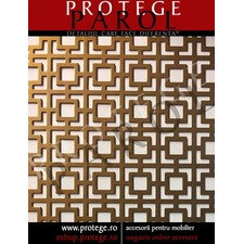 Placa aluminiu anodizat perforat BAL05- finisaj bronz