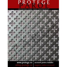 Placa aluminiu anodizat perforat NAL04- aluminiu natur, coala ornamentala amenajari interioare