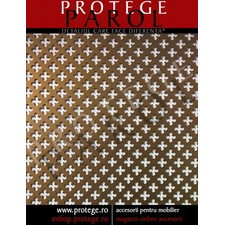 Placa aluminiu anodizat perforat BAL02- bronz, coala ornamentala amenajari interioare