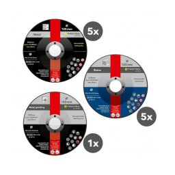 Set 11 discuri pentru taiere si slefuire 125 Trotec, pachet 11 bucati