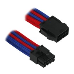 Cablu prelungitor Nanoxia 8-pini PCIe, 30cm, Blue/Red, 900900122
