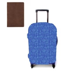 Set Traveller - Husa troler si Husa pasaport piele vintage