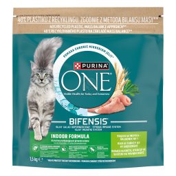 Purina One Indoor Formula cu Curcan și Cereale Integrale, hrană uscată pentru pisici 0,8 kg