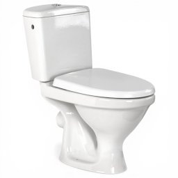 Set vas WC, compact, Cersanit Roma, R010, alimentare laterala, evacuare orizontala, capac WC PP inclus,