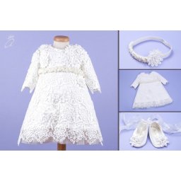 Set botez 3 piese Lace and Flowers