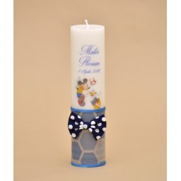 Lumanare de botez personalizata Mickey Fotbalist