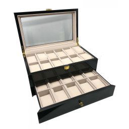 Cutie 22 ceasuri Dark Luxury Wood - personalizabil