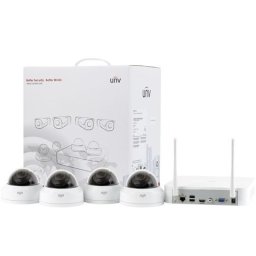 Sistem wireless Unv KIT-322F28W-4D NVR + 4 camere dome IP 2MP