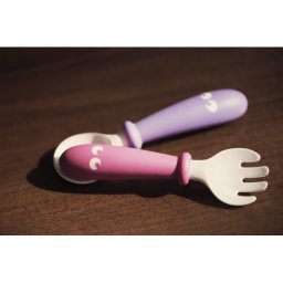 Set Lingurite si Furculite pentru bebelusi (4 bucati), Pink/Purple