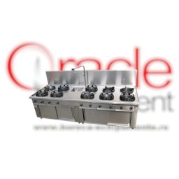 Mașină de gătit wok pentru bucătărie asiatică, 11 arzătoare, Casta