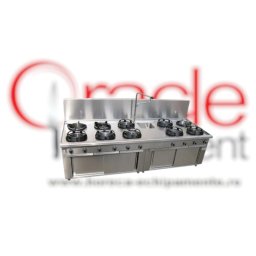 Mașină de gătit wok pentru bucătărie asiatică, 10 arzătoare, Casta