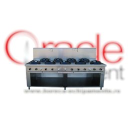 Mașină de gătit wok pentru bucătărie asiatică, 9 arzătoare, Casta
