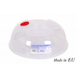 Capac plastic transparent cu orificiu, 26 cm
