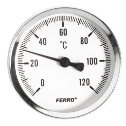 Termometru 63 mm 1/2 120°C, montaj axial