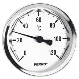 Termometru 80 mm 1/2 120°C, montaj axial
