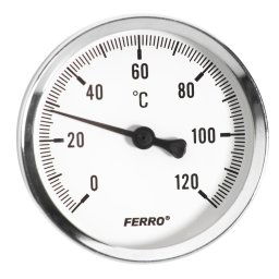 Termometru 100 mm 1/2 120°C, montaj axial
