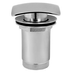 Ventil click-clack cu preaplin - Quadro inchis G 1 1/4 pentru scurgere baie, crom